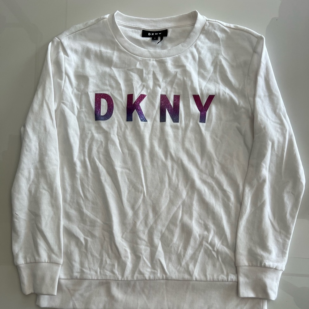DKNY WOMEN’S WHITE SWEATSHIRT SIZE XS